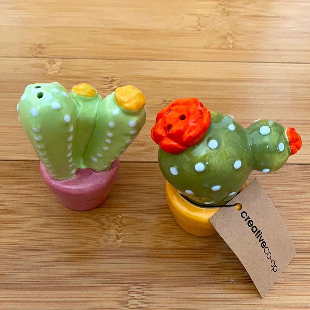 Ceramic Cacti Salt and Pepper Shakers
